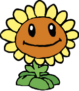 cartoon sunflower with a smiling face